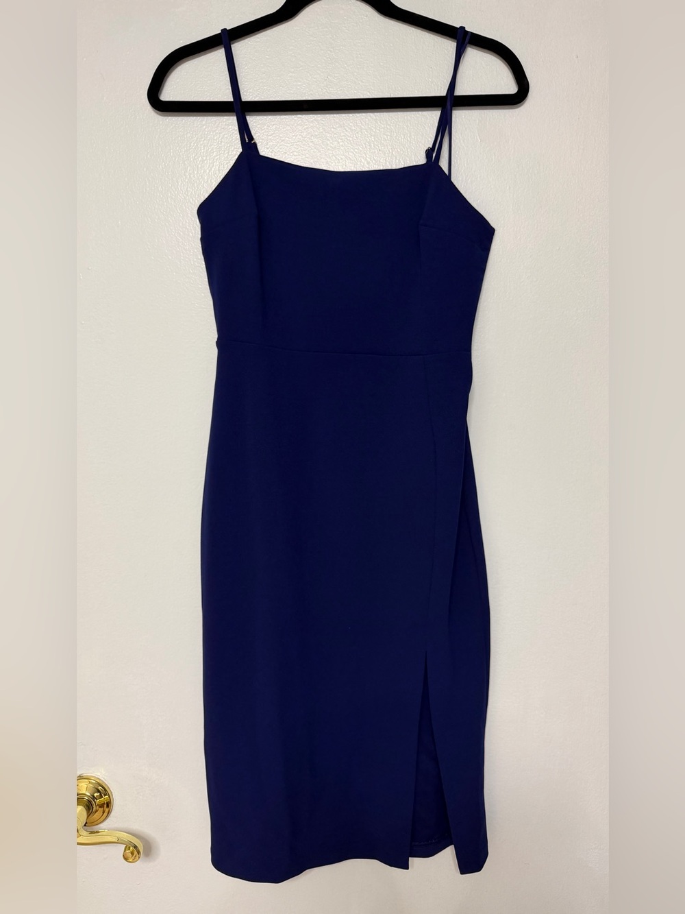 Express Navy Spaghetti-Strap Midi Dress